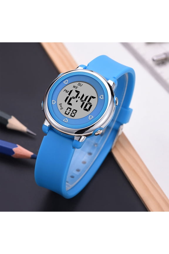 1Pc Waterproof Electronic Watch for Students with 12 Hour System and Comfortable Design