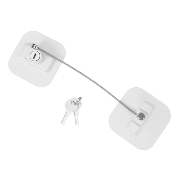 LOLIPPYY 1Pc White Window Durable Cable Locks for Home Door Cabinet Safety Use