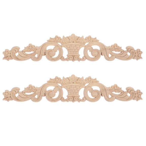 LOLIPPYY 1Pc Wooden Carved Applique Decorative Furniture Carved Onlay Home Adorn