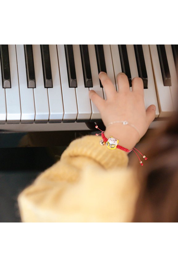 1Pc Yellow Knitting Wrist Rope Simple Design Delicate Wrist Strap for Travel