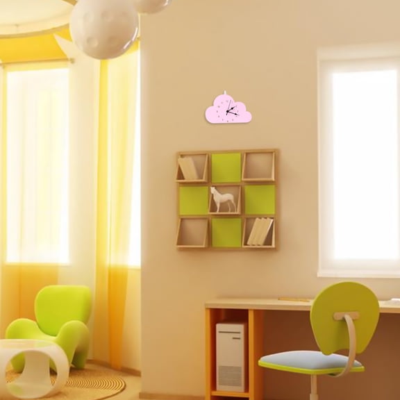 LOLIPPYY 1Pcs Bedside Table Clock Cute Clock in Pink for Bedroom Use