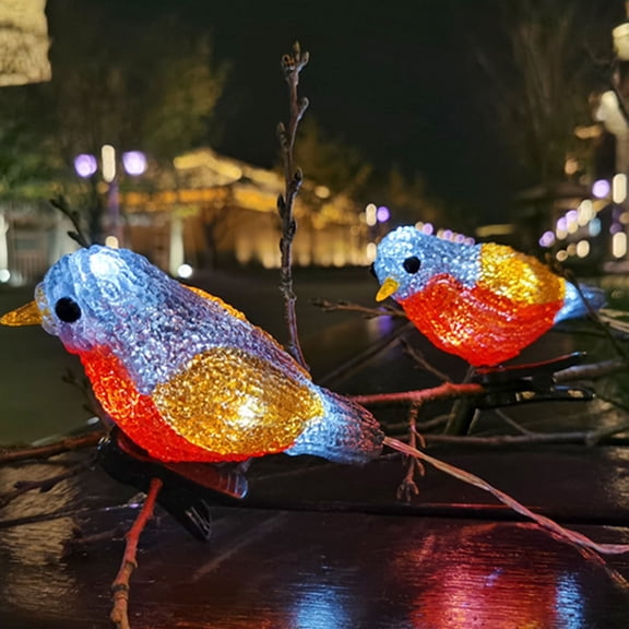 LOLIPPYY 1Pcs Bird String Lights Outdoor Waterproof for Front Door Holiday Decorations