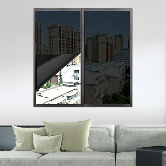 LOLIPPYY Black Window Film 1Pc PET Light Filtering Thermal Insulation for Commercial and General Use