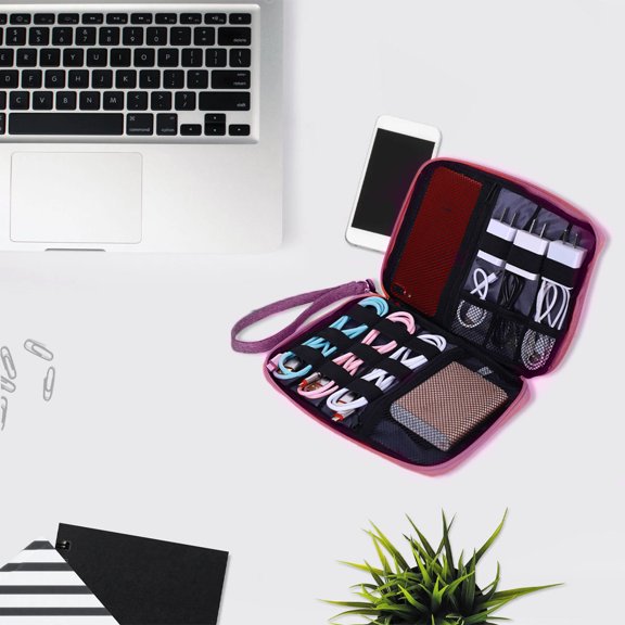 LOLIPPYY 1Pcs Cable Organizer for Electronics Accessories Purple PVC Storage Solution