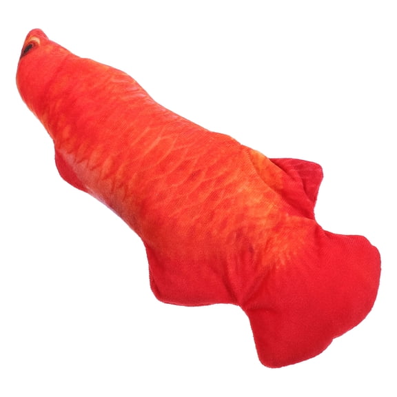 LOLIPPYY 1Pc Realistic Red Cat Fish Toy with Simulation Design, Interactive Movement for Cats by Touch Play