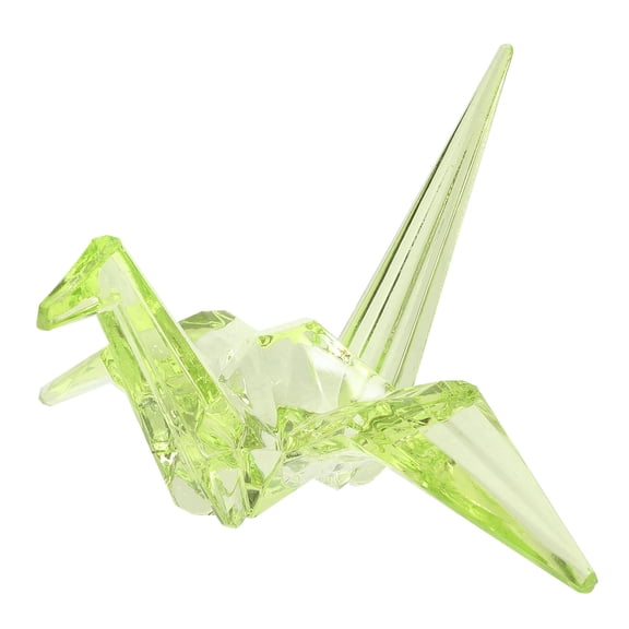 LOLIPPYY Clear Origami Crane Figurine 1 Piece for Projects and Home Decoration 11.8x4.8x3.7 inches