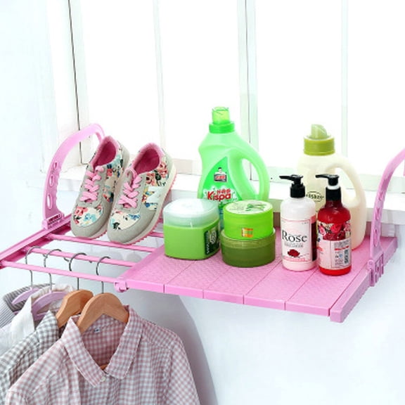 LOLIPPYY Folding Clothes Pink Clothes Drying Rack 1Pack