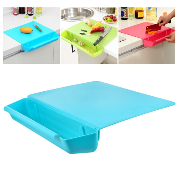 LOLIPPYY 1Pcs Cutting Board Blue 38.5X30X7CM PP Garlic Cutting for Housewives