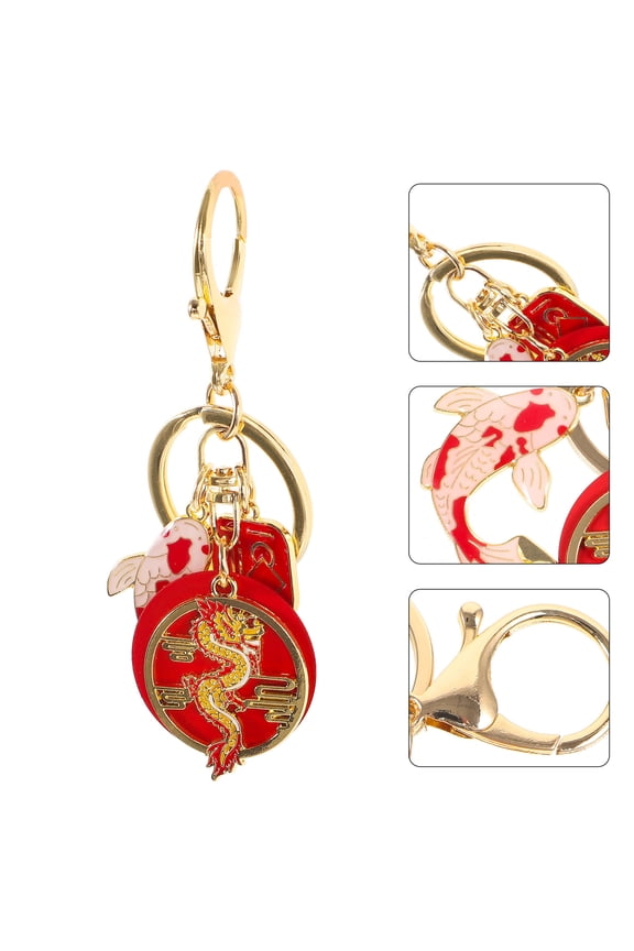 Multi-Colored Dragon Keychain, Metal, Vibrant Colors, 1 Piece, and Stylish Accessory