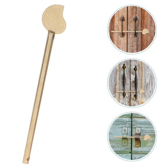 LOLIPPYY 1Pcs Door Lock Deadbolt Copper Golden Leaf Shape Locking Hardware For Furniture