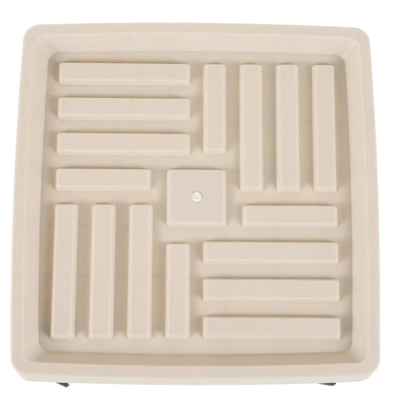 LOLIPPYY White Flowerpot Stand Tray 1Pc Movable PP Base for Indoor Gardening and Plant Display