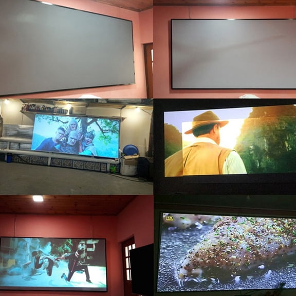 LOLIPPYY 1Pcs Foldable Projector Screen Metal Coating for Business Presentation