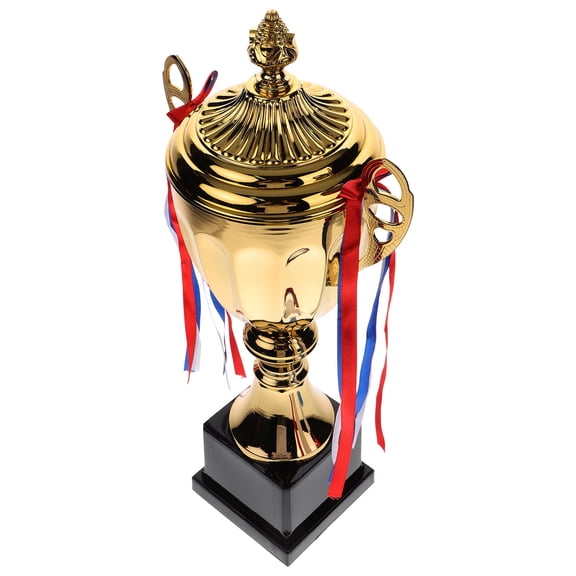 LOLIPPYY 1Pcs Football Trophy Metal Cup Shape for Sports Match Celebration