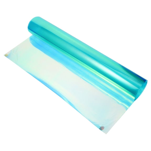 LOLIPPYY 1 Piece Green Iridescent Hologram PVC Fabric Sheet for Sewing and Crafting Projects