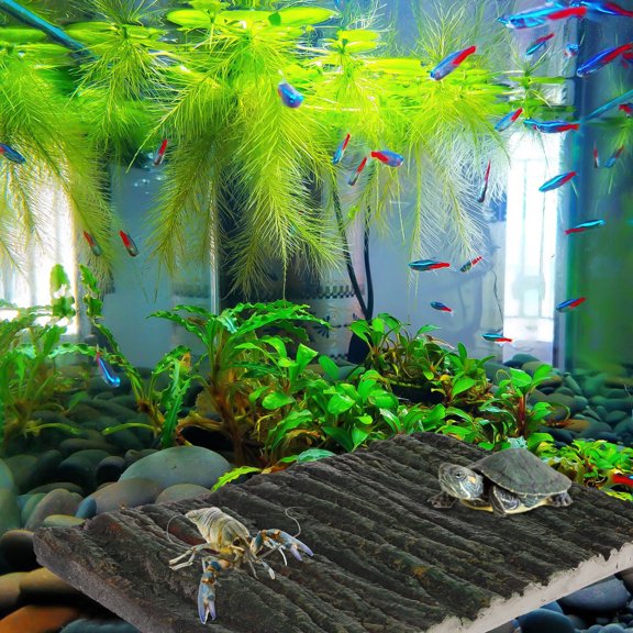 LOLIPPYY 1Pcs Lizard Habitat Background Bark Shape Aquarium Background Board Assorted Color for Photographers