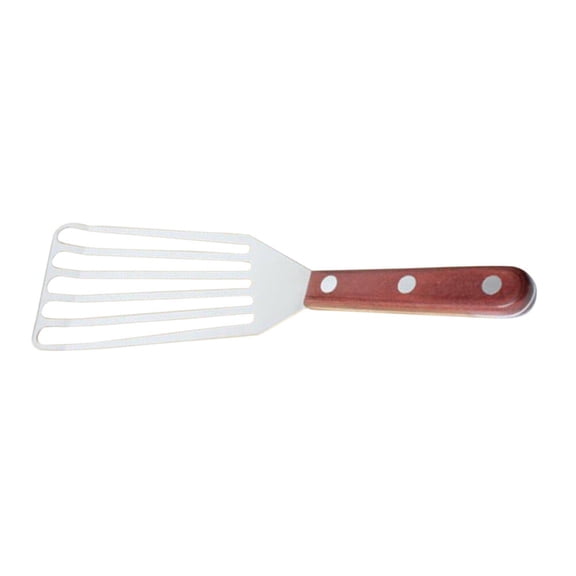 LOLIPPYY 1Pcs Metal Slotted Spatula For Food Preparation With Wood Handle And Construction