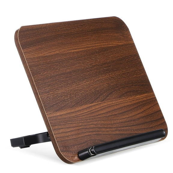 LOLIPPYY Multifunctional Black Walnut Wooden Book Stand for Desk Reading, Study, and Display - 1 Piece Holder