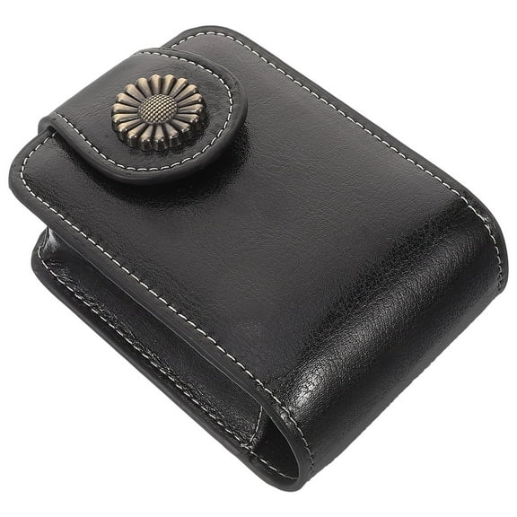 LOLIPPYY Portable Cosmetics Bag with Mirror and Lipstick Holder, Compact Makeup Organizer 12.0x7.8x3.3in