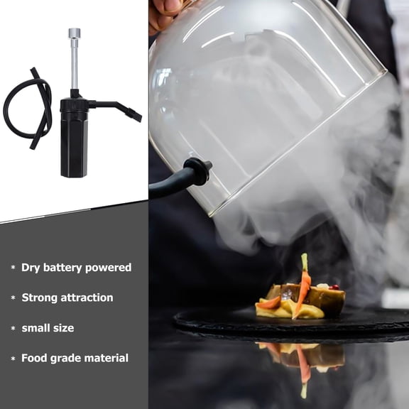 LOLIPPYY 1Pcs Portable Smoking Kit Smoker Black Stainless Steel for Restaurant