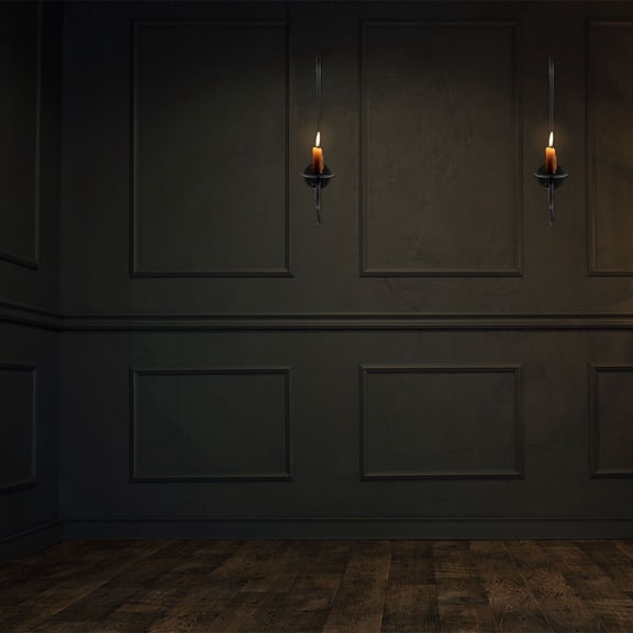 LOLIPPYY 1Pcs Retro Iron Taper Candlestick Holder Black Metal Hanging Decorative for Indoor Outdoor Use