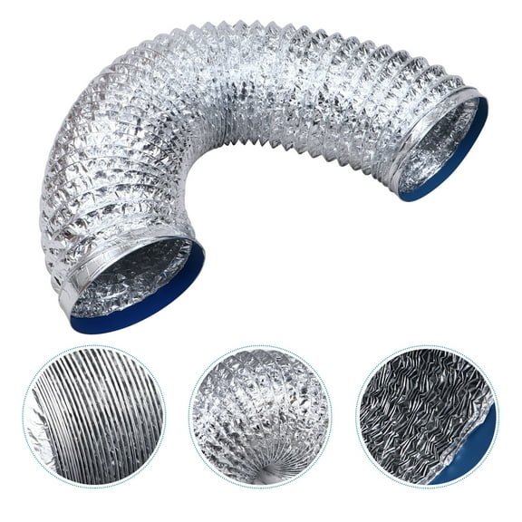 LOLIPPYY 1Pcs Silver Helix Aluminum Foil Ducting for Kitchen Accessories 200x7.9in
