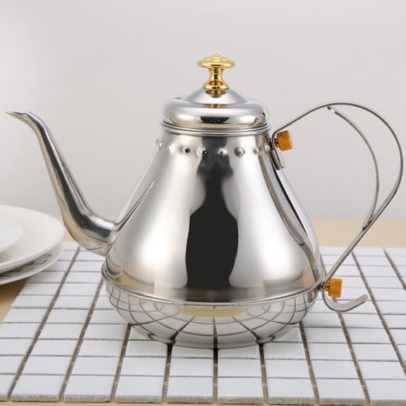LOLIPPYY 1Pcs Stainless Steel Tea Pots for Coffee Brewing with Water Boiling Functionality