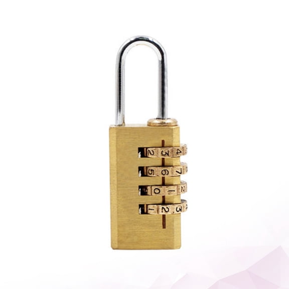LOLIPPYY Travel Suitcase Lock with Combination Code and Golden Padlock - 1 Piece Secure Luggage Lock