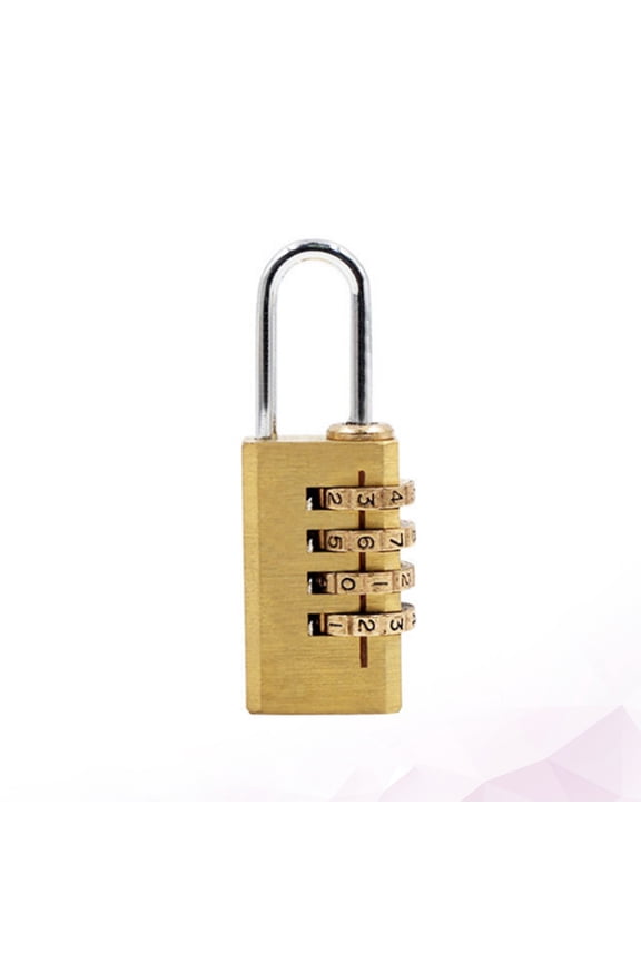 1Pcs Travel Lock for Suitcase with Golden Padlock and Code