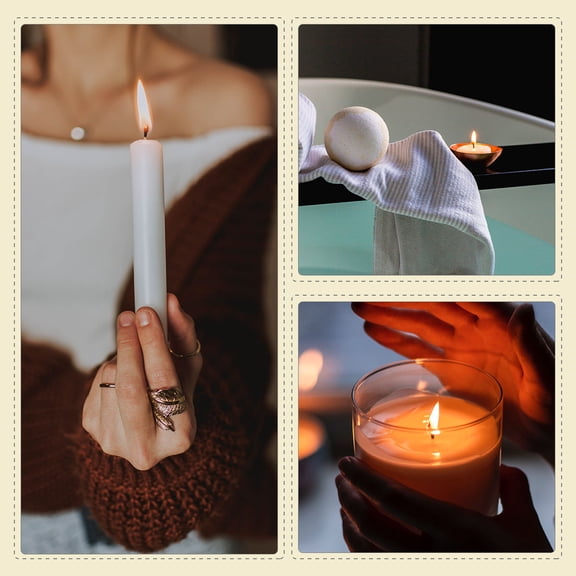 LOLIPPYY 1Pcs White Cotton Wick for All Weather Wax Wick Cord with Slow Burning for Paraffin Candles