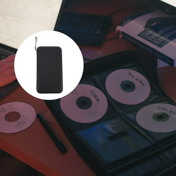 LOLIPPYY Black Plastic CD Disc Storage Case Holder for Music Collectors and Enthusiasts, 1 Piece Organizer