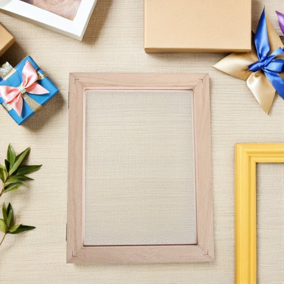 LOLIPPYY 1Set A5 Wooden Paper Making Mold Frame with Quick Mesh Replacement for Paper Projects