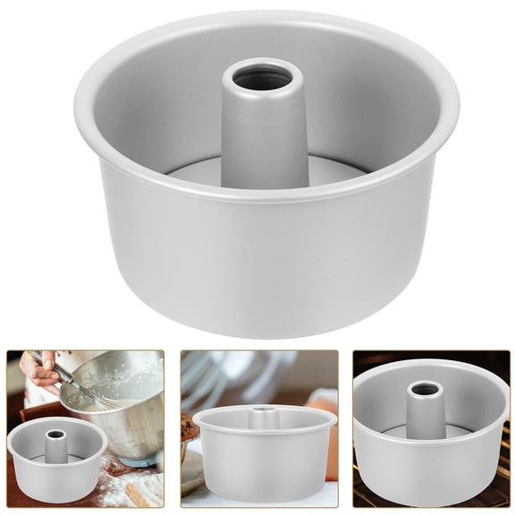 LOLIPPYY Aluminium Alloy Round Cake Baking Pan Set with Detachable Bottom, Nonstick White Mold for Easy Release