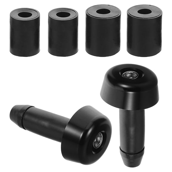 LOLIPPYY 1Set Aluminum Alloy Motorcycle Handlebar Grip Ends Durable Black Caps with Internal Debris Block