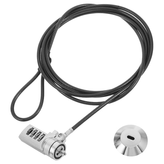 LOLIPPYY Anti-Theft Laptop Security Lock Cable, Portable Lightweight Design, Combination Access, Assorted Colors, 1 Set