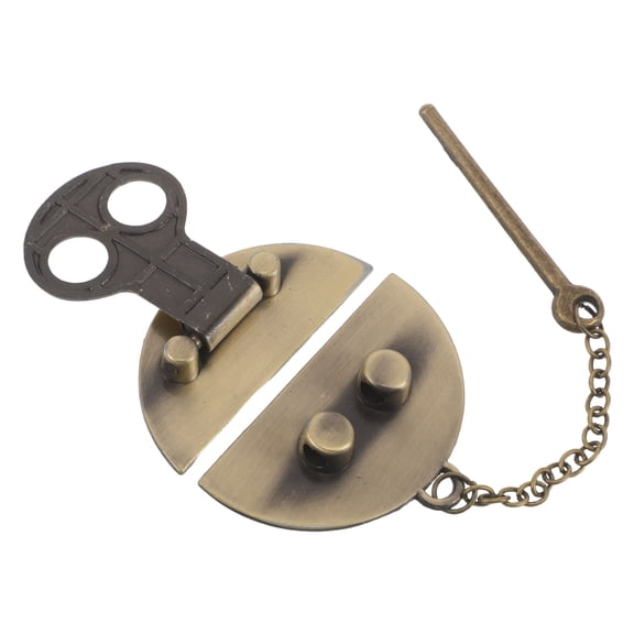 LOLIPPYY Antique Bronze with Chain Set for Wooden Jewelry Boxes, Decorative Hasp Latch Hardware Accessory