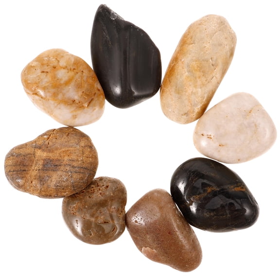 LOLIPPYY 1Set Aquarium Safe Assorted Color Pebbles for Plant Pots Garden Stones and Landscaping