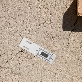 LOLIPPYY White Acrylic Crack Measuring Ruler Set, Portable Gap Detection Tool for Accurate Architectural Measurement and Inspection