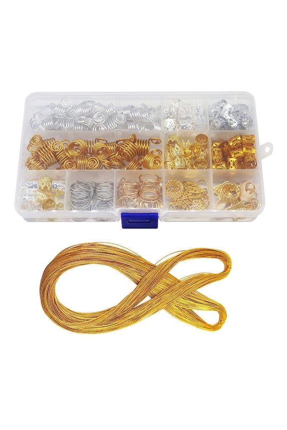 1Set Assorted Color Beard Beads and Hair Charms Dreadlock Accessories Hair Jewelry Decor