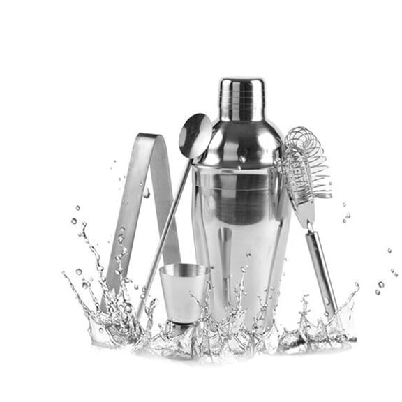 LOLIPPYY 1 Set Stainless Steel Cocktail Shaker Kit with Assorted Color Drink Mixers for Professional Bartenders