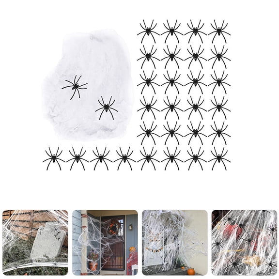 LOLIPPYY 1Set Assorted Color Spider Webs for Yard Lawn Decor