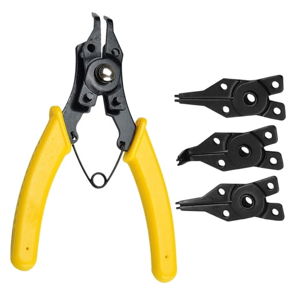 LOLIPPYY 1Set Automotive Snap Ring Pliers Kit with Yellow Handles and Storage Bag for Organized Transport