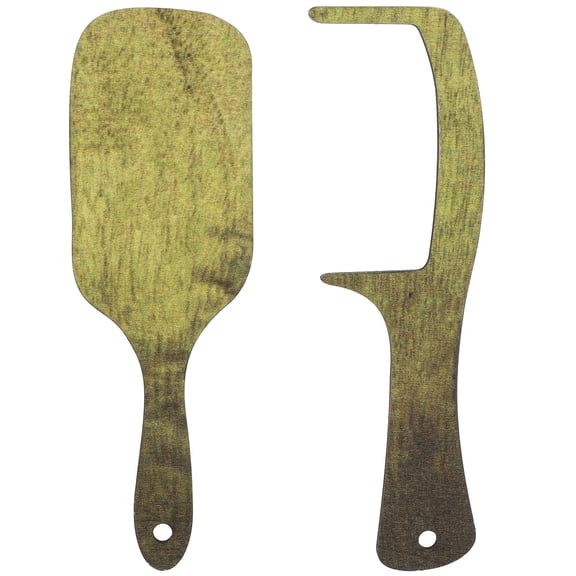 LOLIPPYY 1Set Bald Head Grooming Brush and Comb Funny Wooden Hairbrush Gift for Men