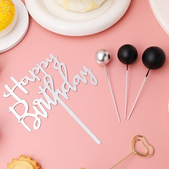 LOLIPPYY 1Set Balloon Cake Topper Decorations with Elegant Paper Balls for Versatile Cake Styling