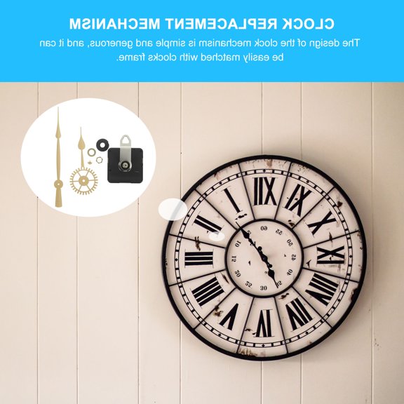 LOLIPPYY DIY Clock Kit, Multi-Color, Plastic, Long Shaft, Sturdy Components, Creative Decor, 1Set
