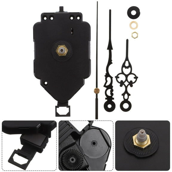 LOLIPPYY 1Set Battery Clock Replacement Mechanism with Black Quartz Movement and Clock Hands Kit