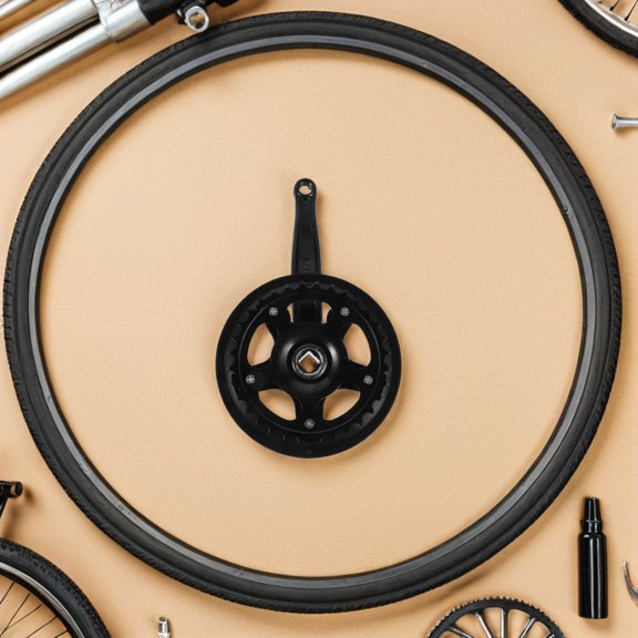 LOLIPPYY 1Set Bike Crankset 32T Single Chainring Black Square Taper Crank Arm for Mountain Bike