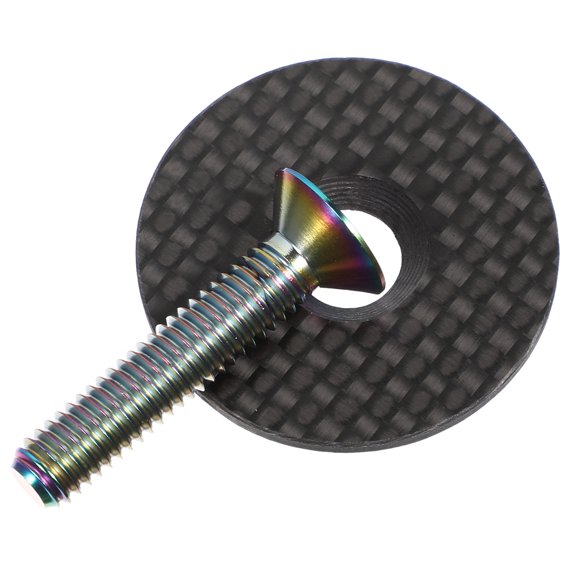 LOLIPPYY Bike Headset Cap Set in Black, Material for and Practical Bike Refitting and Maintenance