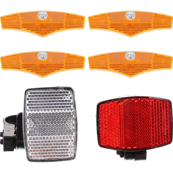 LOLIPPYY 1Set Bike Reflectors Kit Professional Front Rear Reflectors for Safe Night Riding