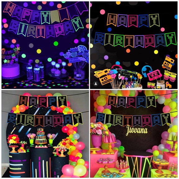 LOLIPPYY 1Set Birthday Swallowtail Banner Ideal for Photo Backdrop and Party Decor