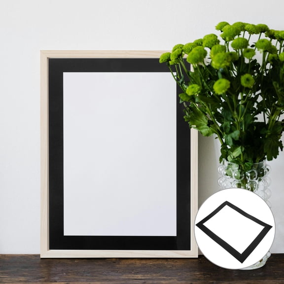 LOLIPPYY 1Set Black Cardboard Photo Frame for Painting Display and Multi Use Picture Matting
